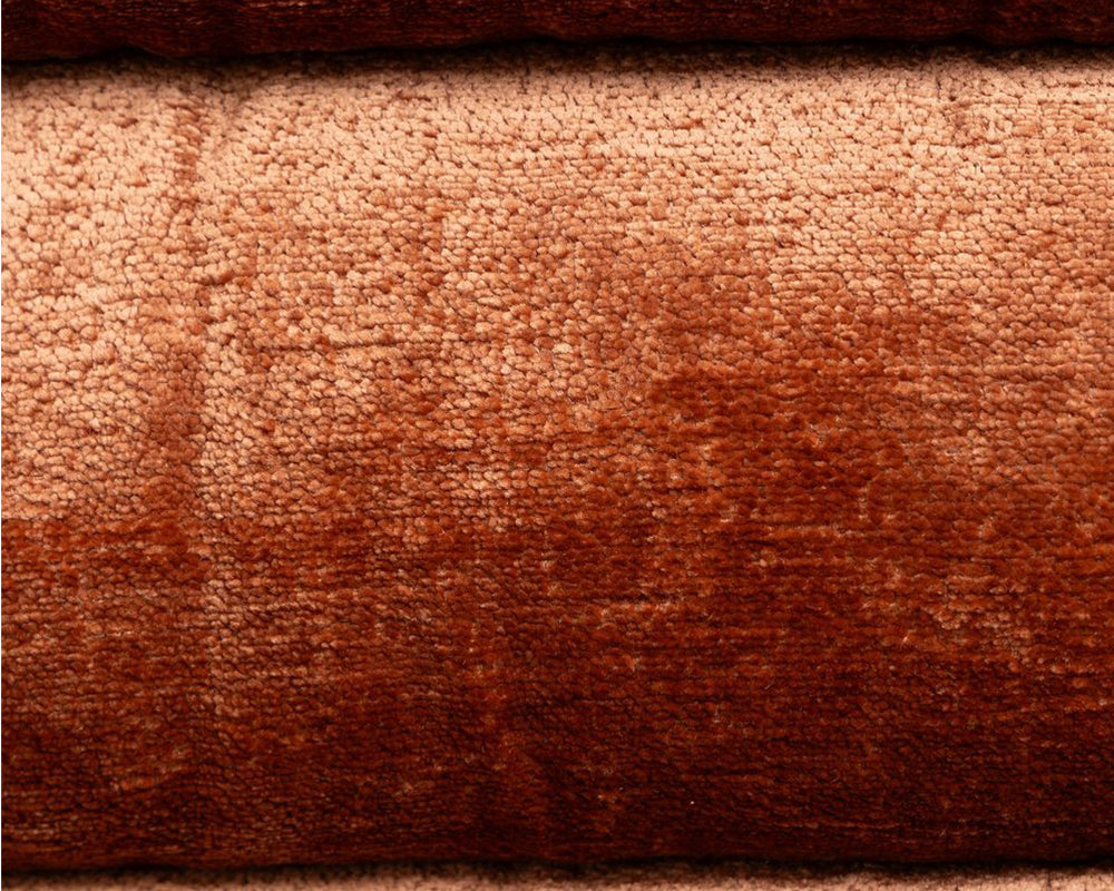 Détail dossier capitonné- Halo - tissu texturé 100 % polyester marron