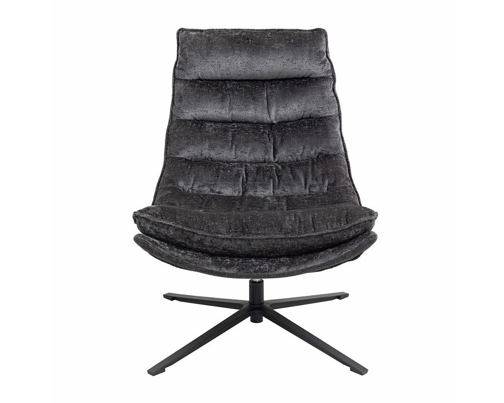 Fauteuil Halo – tissu texturé gris – vue face