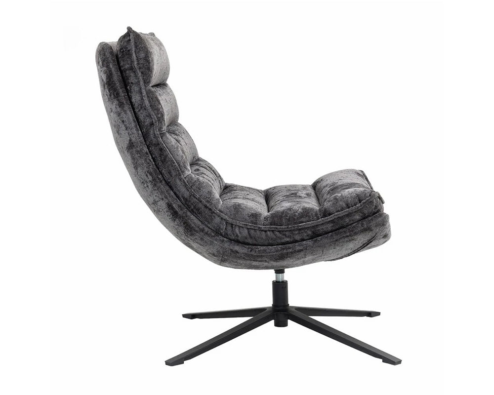 Fauteuil Halo – tissu texturé gris – vue de profil