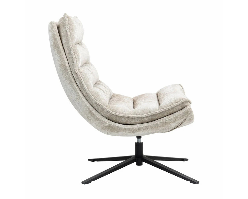 Fauteuil de bureau Halo - vue de profil - tissu texturé 100 % polyester