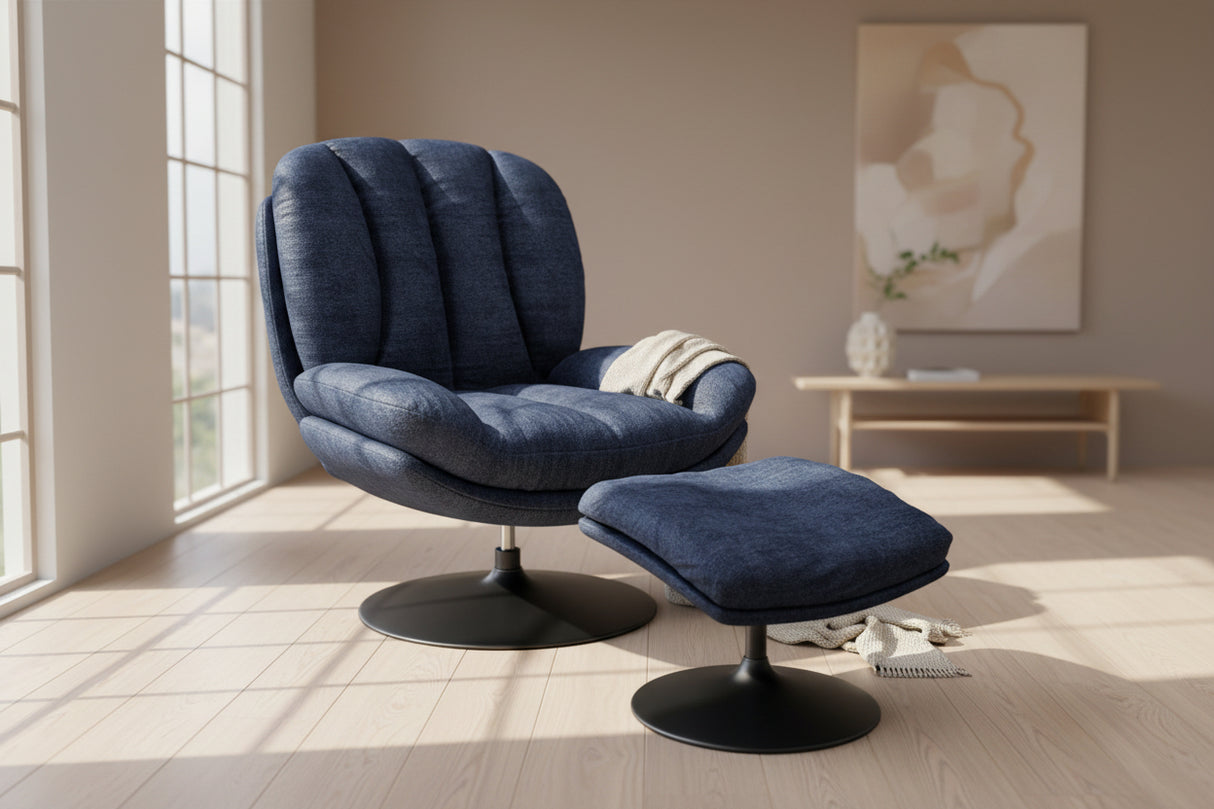 Fauteuil de salon confortable pivotant - Akante - Souffle d'intérieur