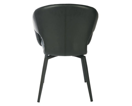 Fauteuil de table pivotant noir pieds metal design - SOUFFLE D'intérieur