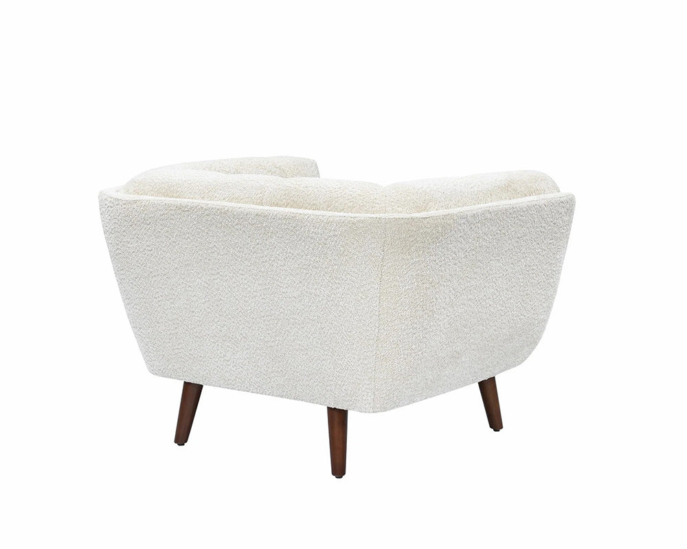 Fauteuil Bery - vue arrière - tissu 100% polyester effet bouclette