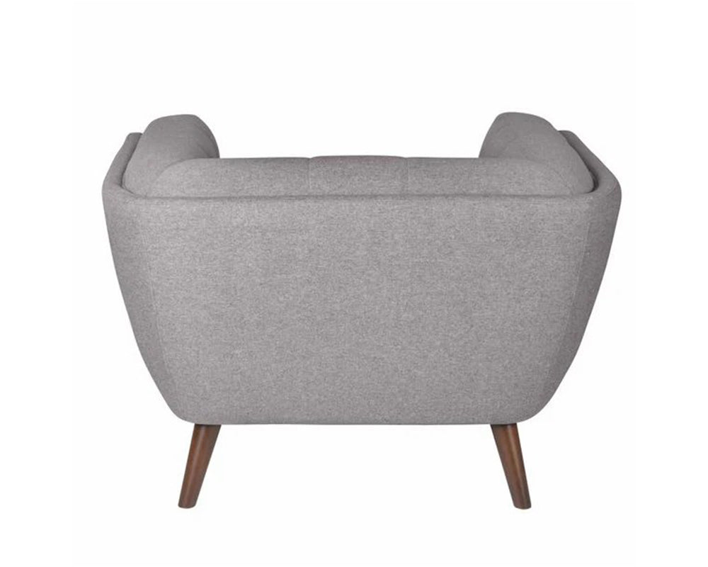 Fauteuil Bery – tissu bouclette gris –vue arrière