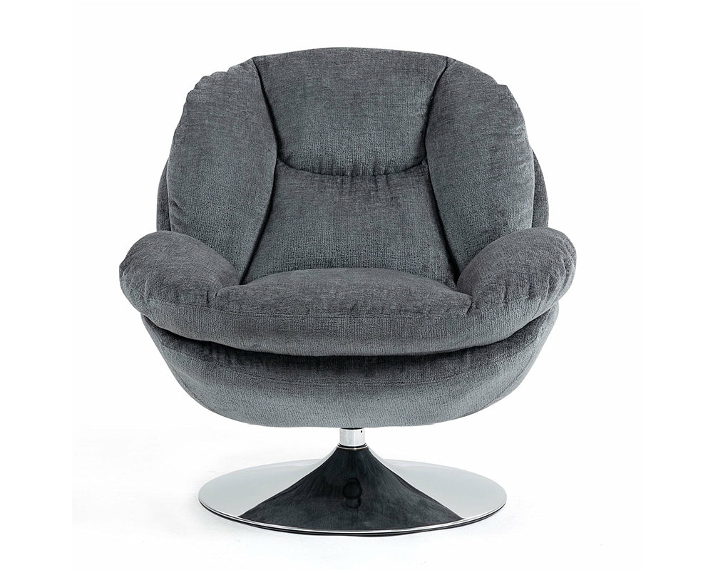 Fauteuil Natus – tissu polyester gris – face