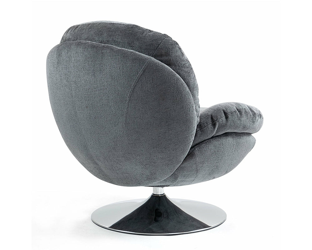 Fauteuil Natus – tissu polyester gris – latérale