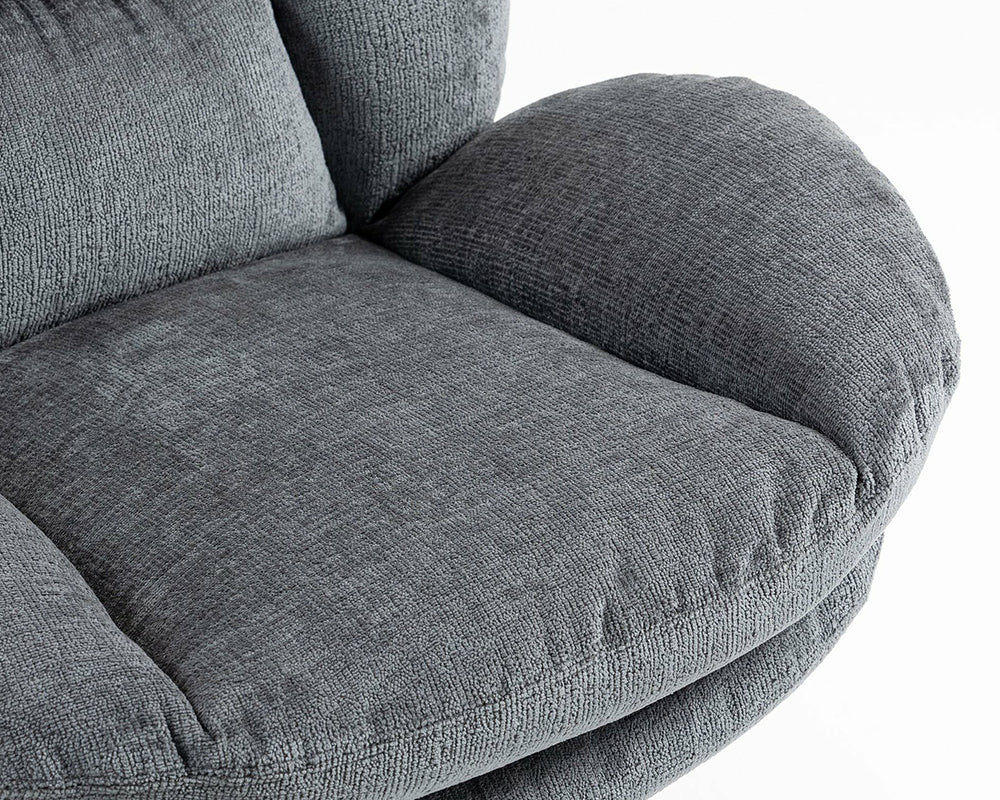 Détail assise - Natus - tissu polyester gris