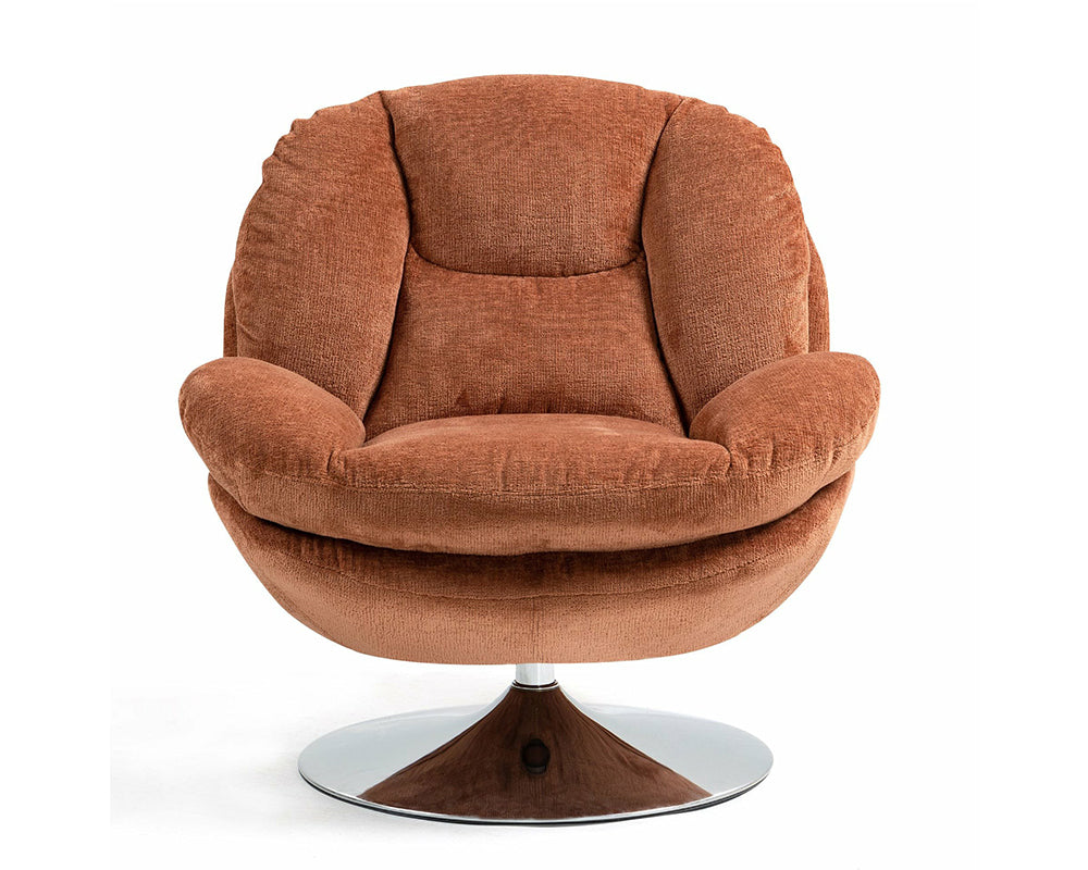 Fauteuil Natus – tissu polyester marron – vue face
