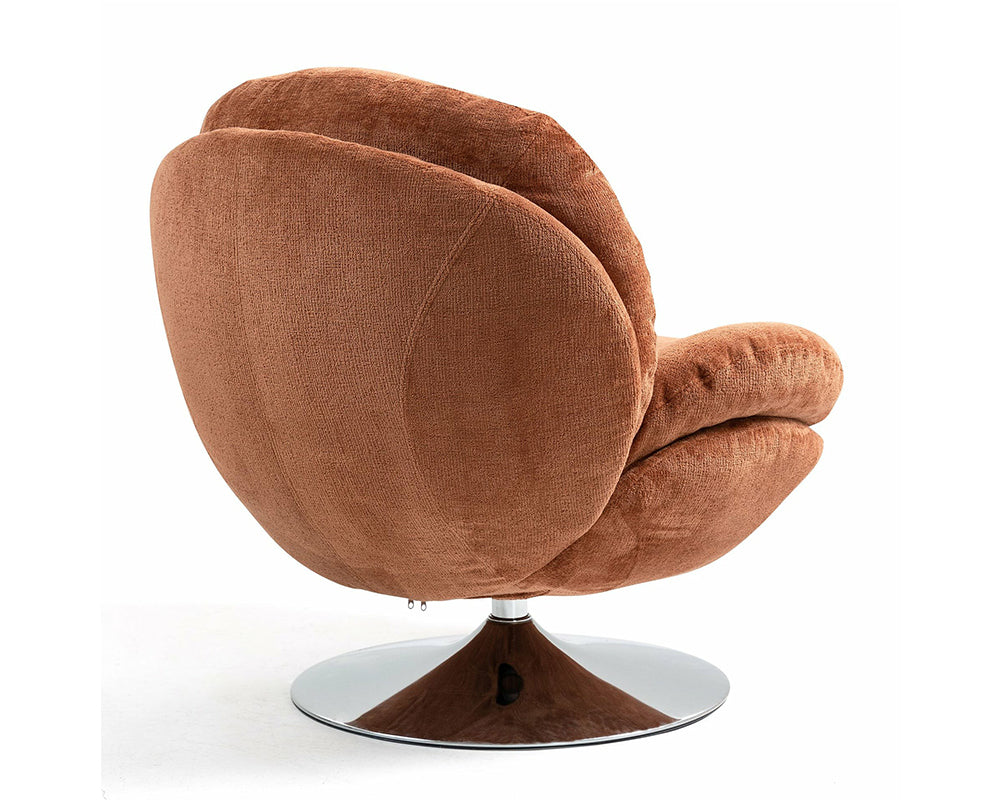 Fauteuil Natus – tissu polyester marron – vue latérale