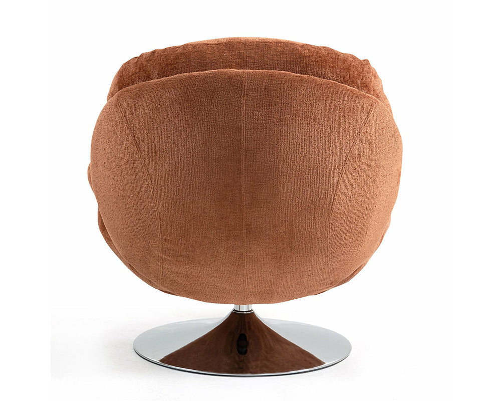 Fauteuil Natus – tissu polyester marron – vue arrière