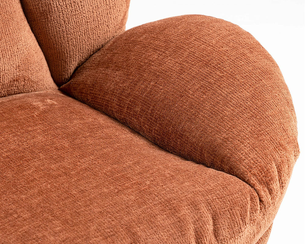 Détail assise - Natus - tissu polyester marron