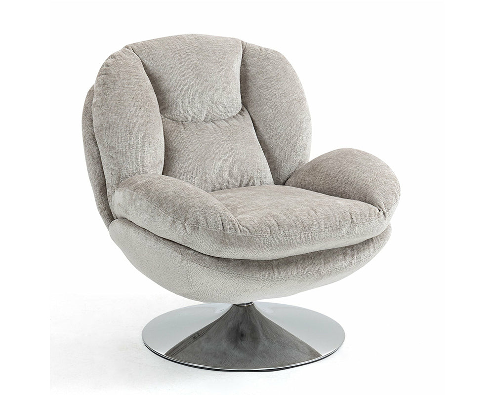 Fauteuil Natus - vue 3/4 - pied métal chromé