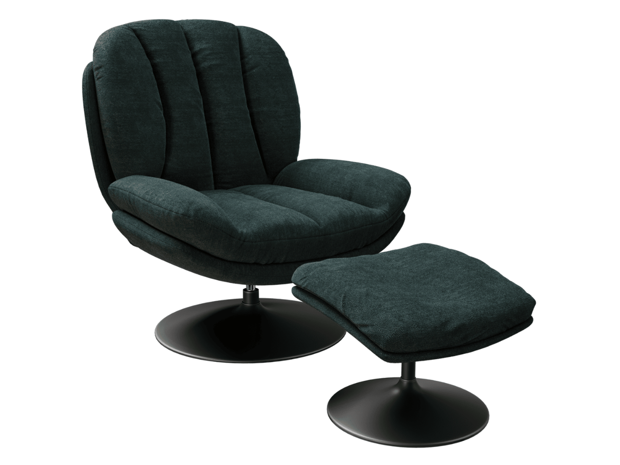 Fauteuil de salon confortable pivotant - Akante - Souffle d'intérieur