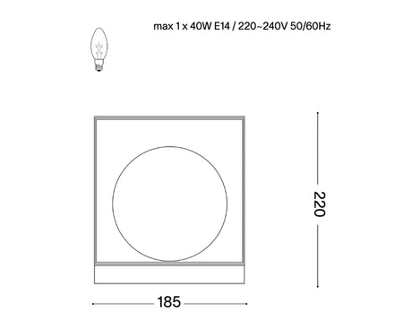 Lampe à poser design de table noir et doré carré - SOUFFLE D'intérieur