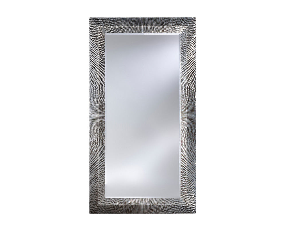 Grand miroir design mural argenté rectangulaire - Souffle d'intérieur
