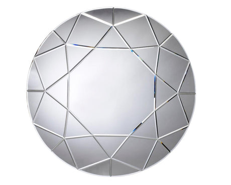 dimensions du Miroir rond mural design moderne forme de diamant - Souffle d'intérieur