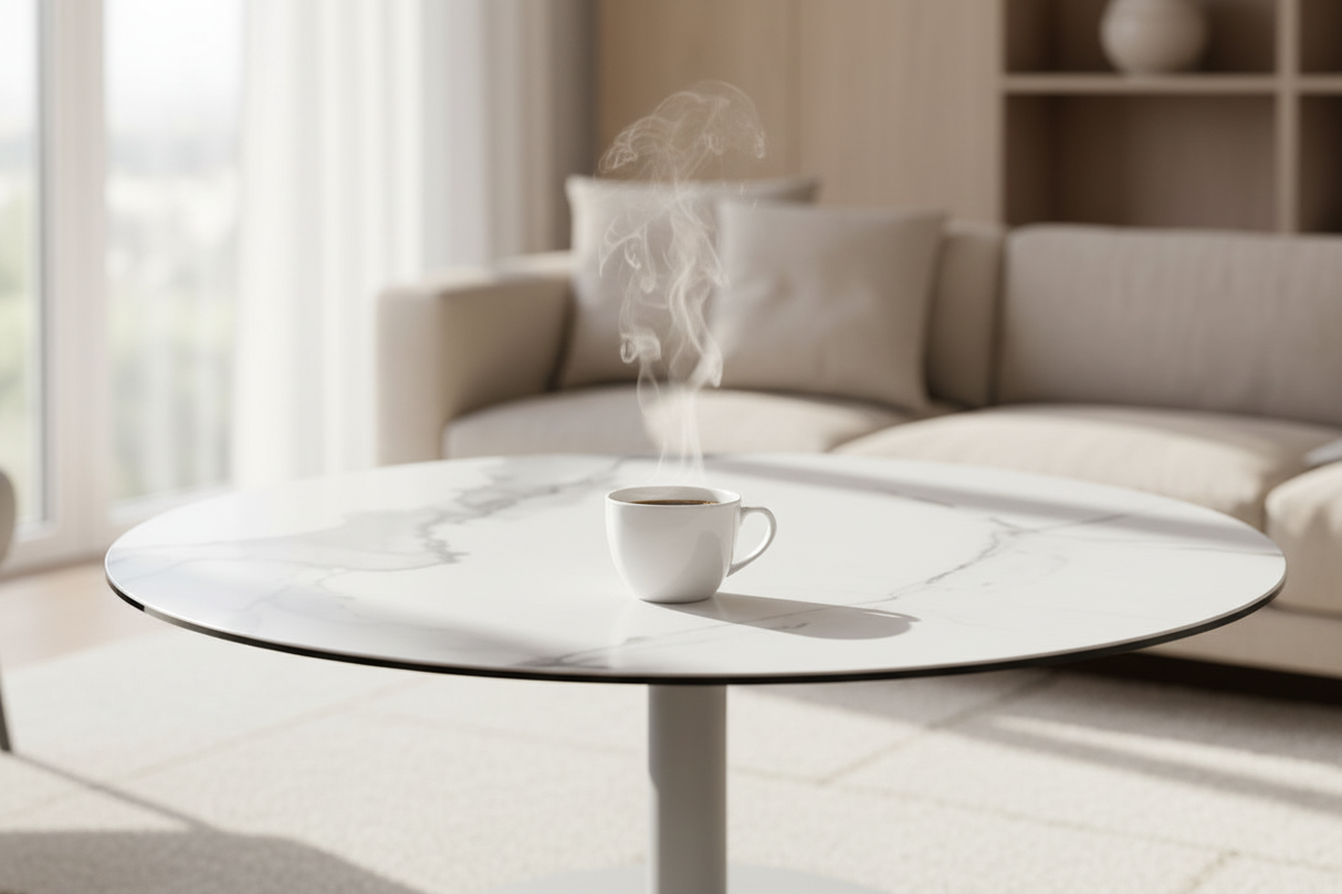Gros plan tasse de café sur céramique