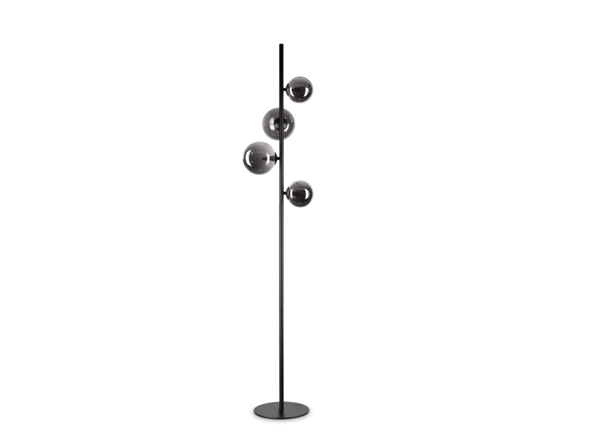 Lampadaire de salon noir design - Corollan