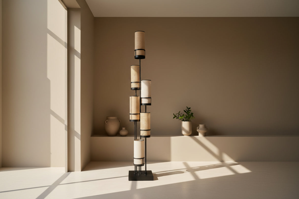 Lampadaire moderne au design italien beige - Souffle d'intérieur