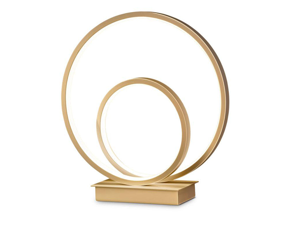 Lampe à poser design de table ronde led doré -  SOUFFLE D'interieur