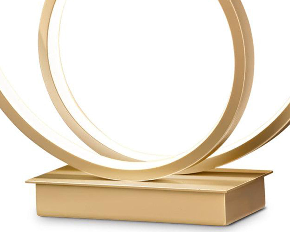 Lampe à poser design de table ronde led doré -  SOUFFLE D'interieur