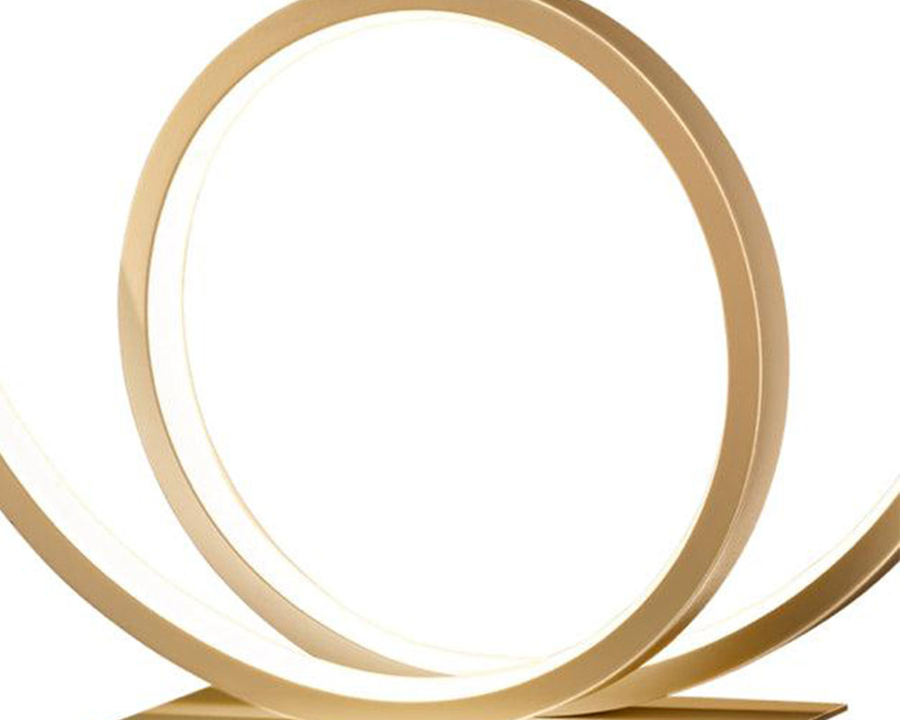 Lampe à poser design de table ronde led doré -  SOUFFLE D'interieur