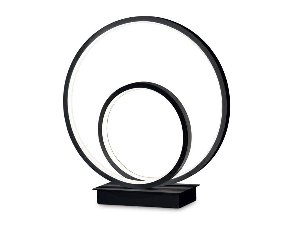 Lampe à poser design de table ronde led noir - SOUFFLE D'intérieur