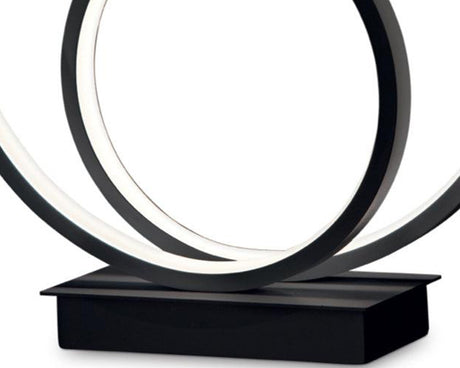 Lampe à poser design de table ronde led noir - SOUFFLE D'intérieur