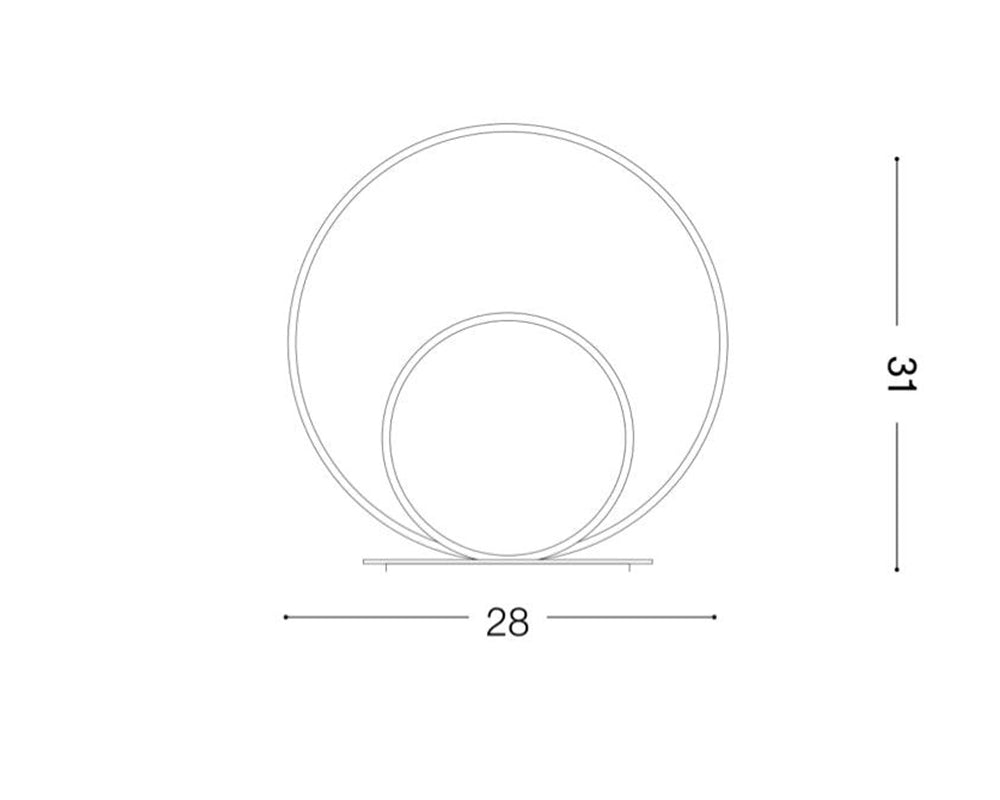 Lampe à poser design de table ronde led noir - SOUFFLE D'intérieur