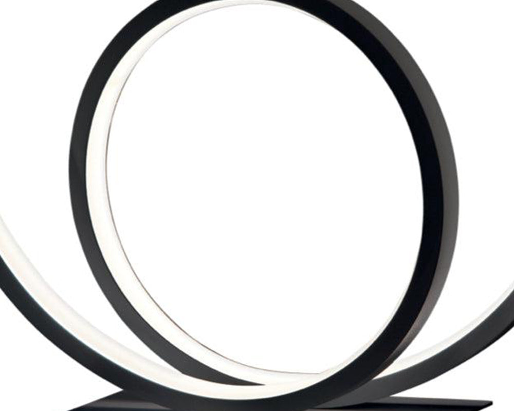 Lampe à poser design de table ronde led noir - SOUFFLE D'intérieur