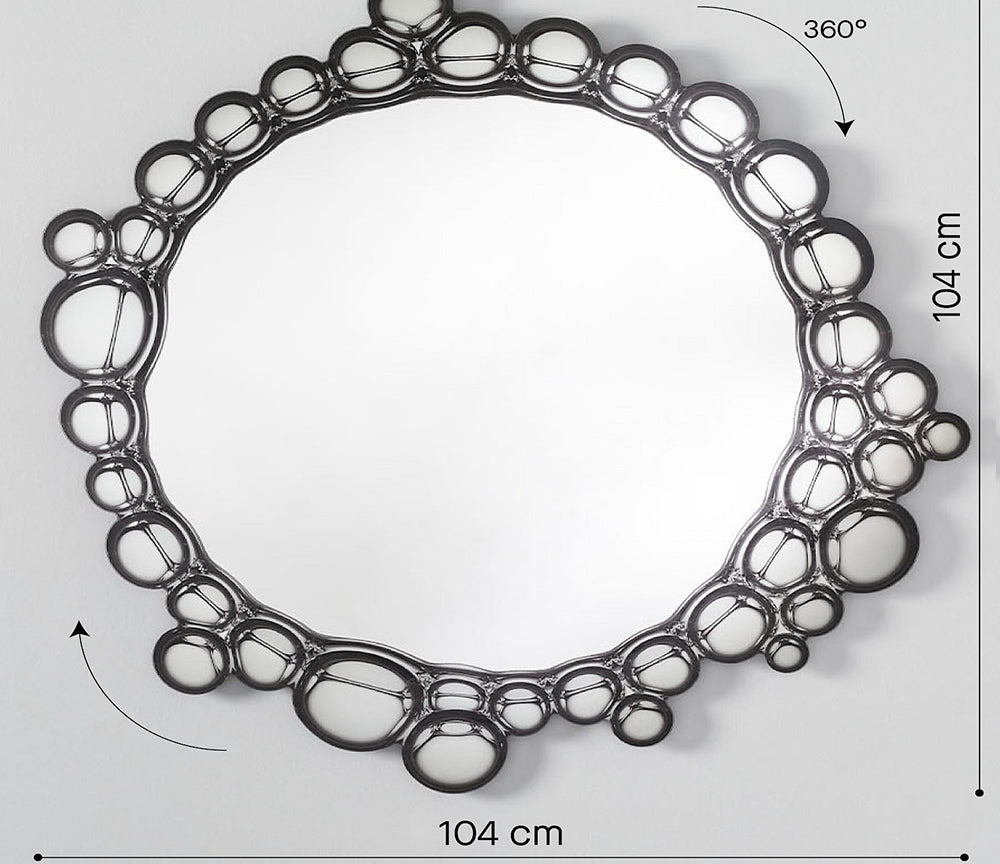 Miroir design contemporain rond style unique - Deknudt - Souffle d'intérieur