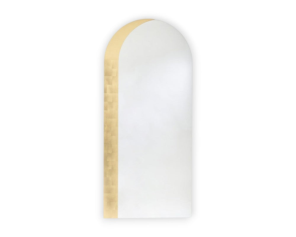 Miroir mural design contemporain Gallery – vue de face – ornement doré