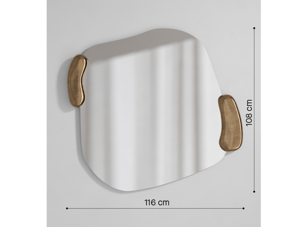 Miroir design contour doré Calco – zoom détail contour doré
