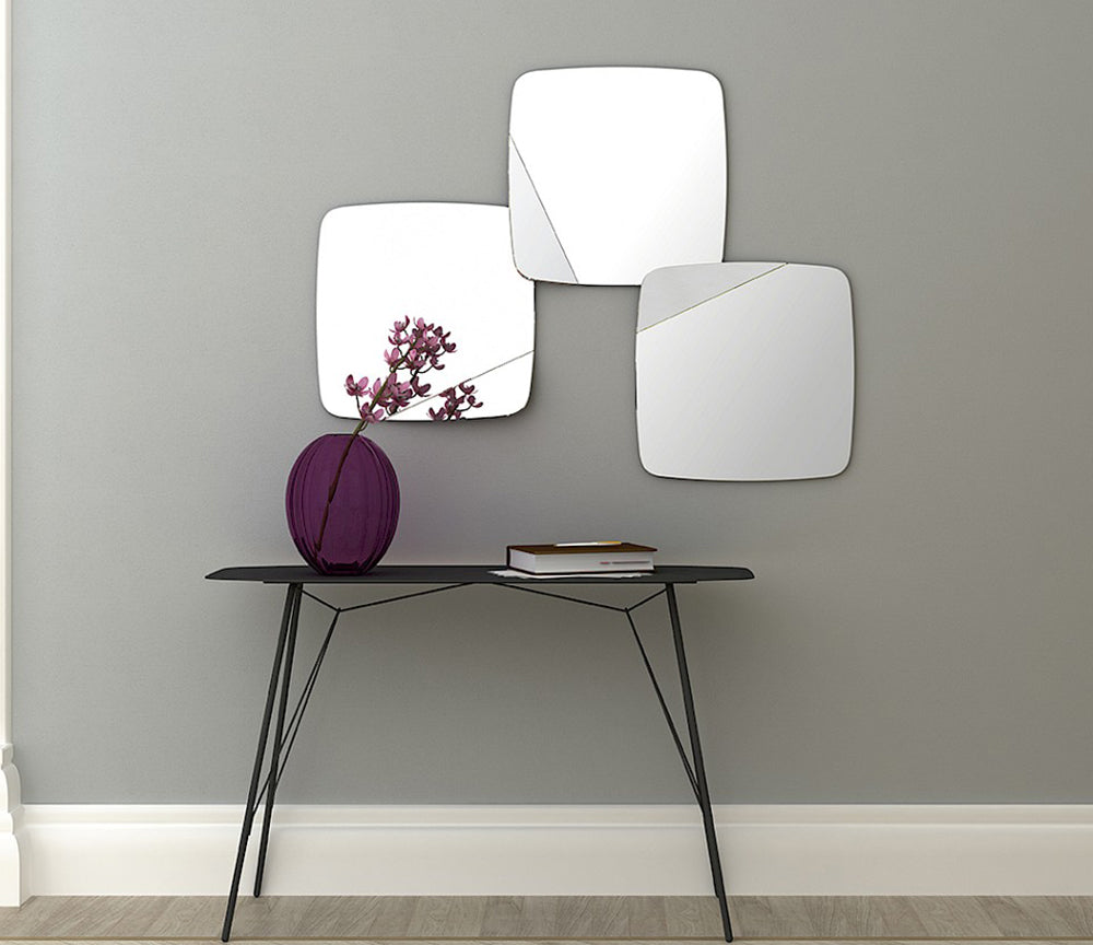 Miroir designer contemporain forme carrée - Deknudt - Souffle d'intérieur