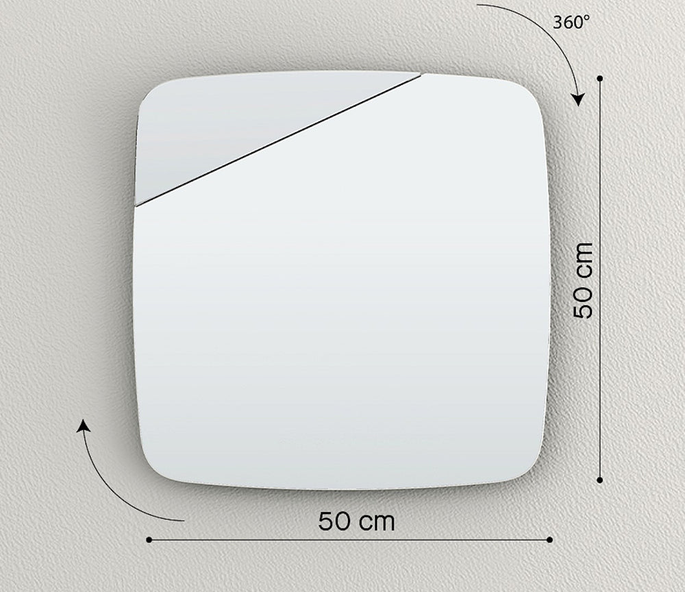 Miroir carré Tilty 50x50 cm – détail relief