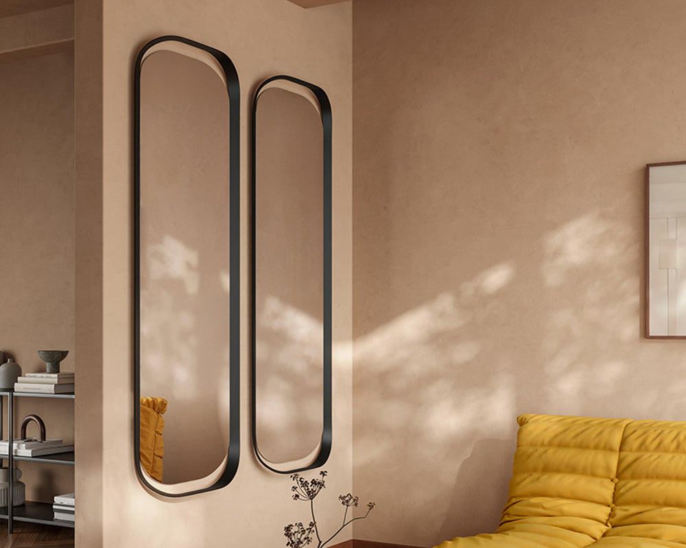 Miroir longue pour salon design - Deknudt mirrors - Souffle d'intérieur