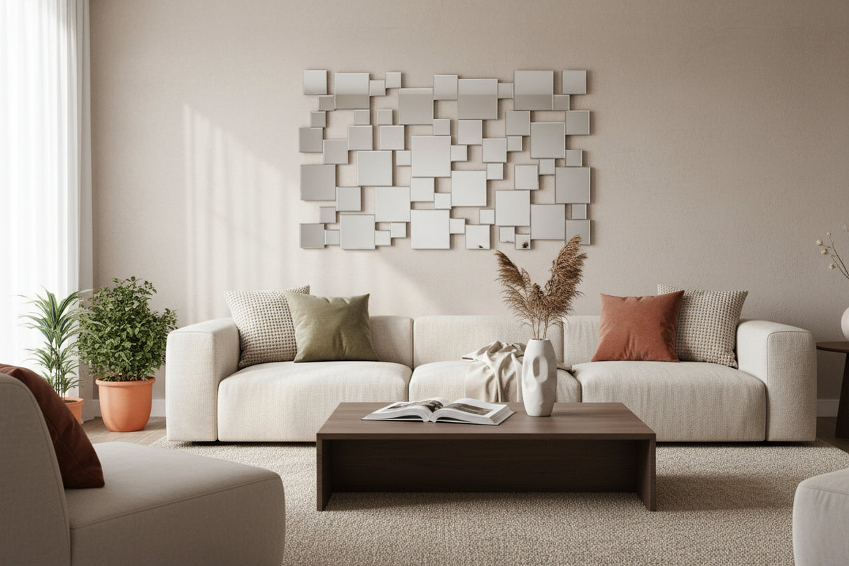 Miroir design mural moderne rectangulaire - Souffle d'intérieur - Decknudt mirrors - Pixels