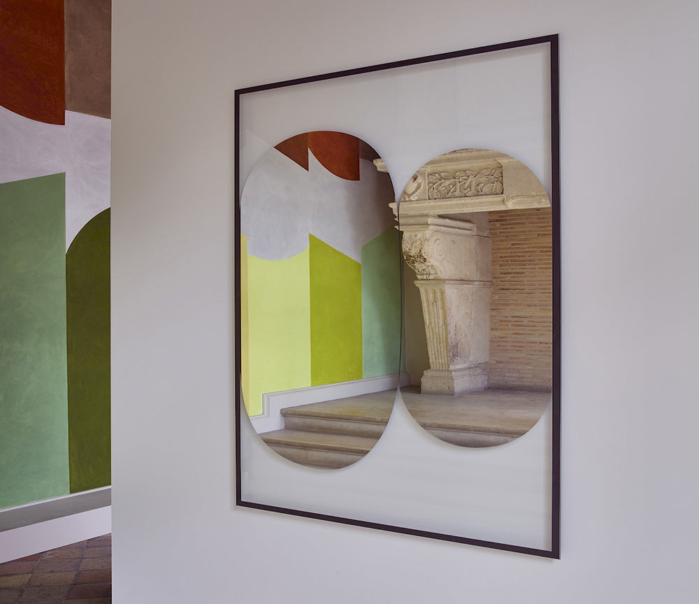 Miroir mural design salon création contemporaine - Deknudt - Souffle d'intérieur