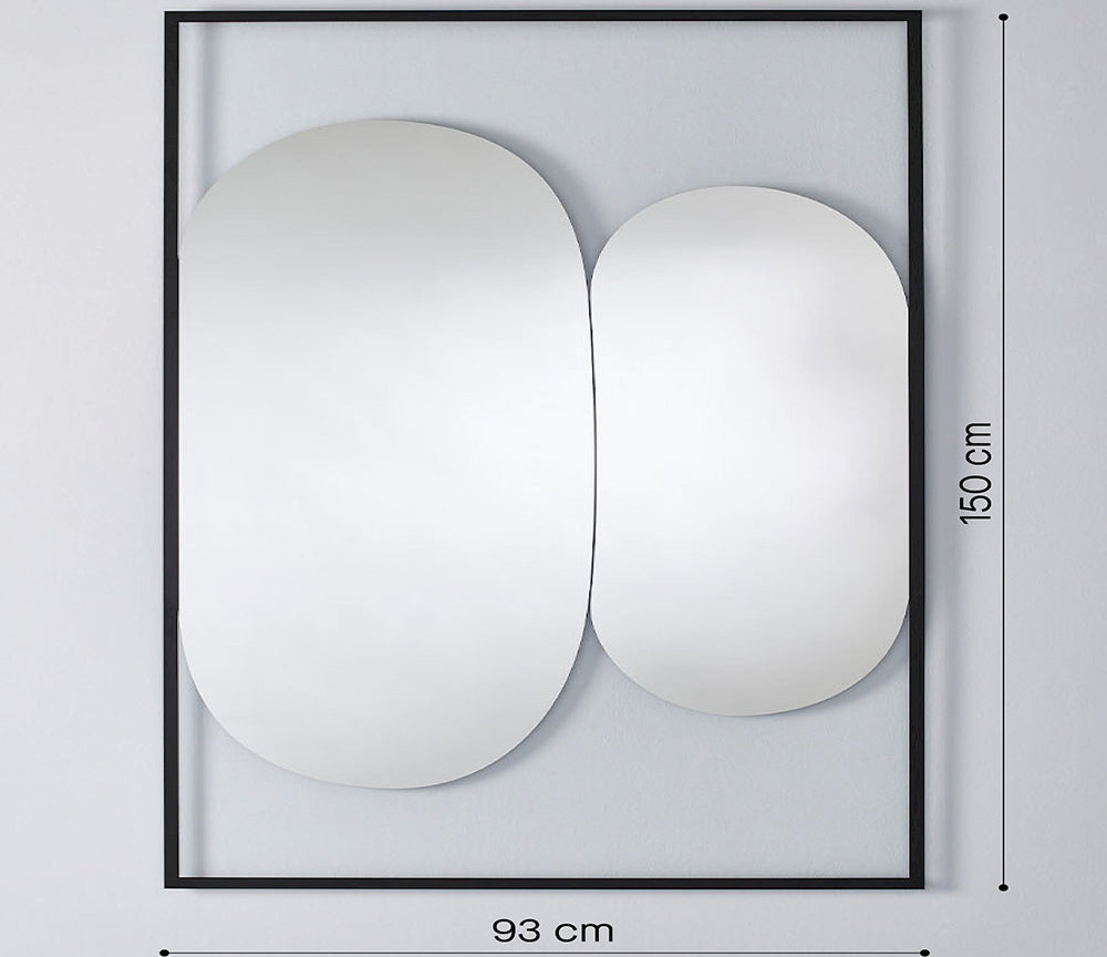 Miroir mural design salon création contemporaine - Deknudt - Souffle d'intérieur