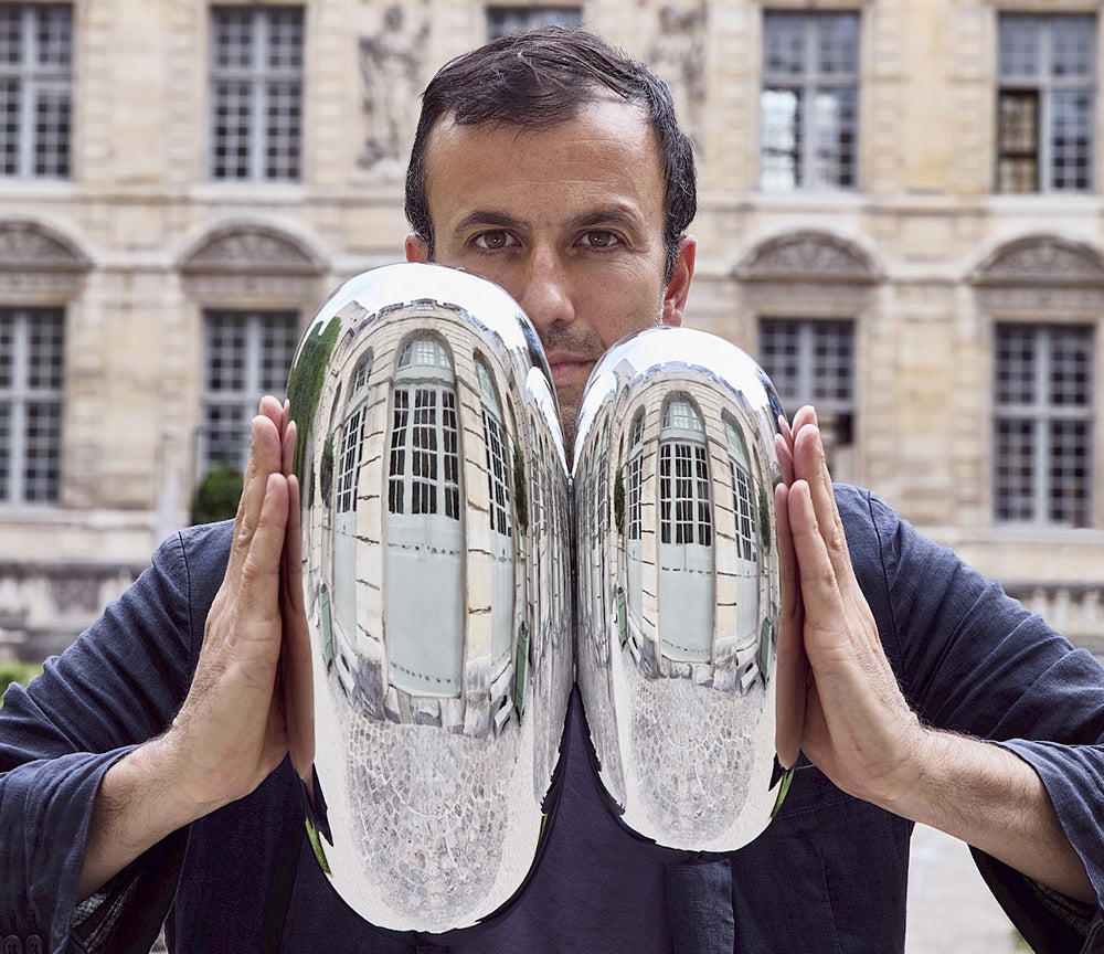 Miroir mural design salon création contemporaine - Deknudt - Souffle d'intérieur