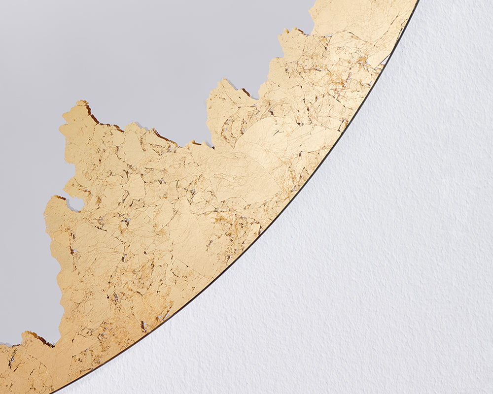 miroir rond doré mural moderne - Souffle d'intérieur