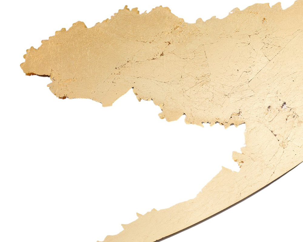 Round gold wall mirror design 100cm - Ornatol