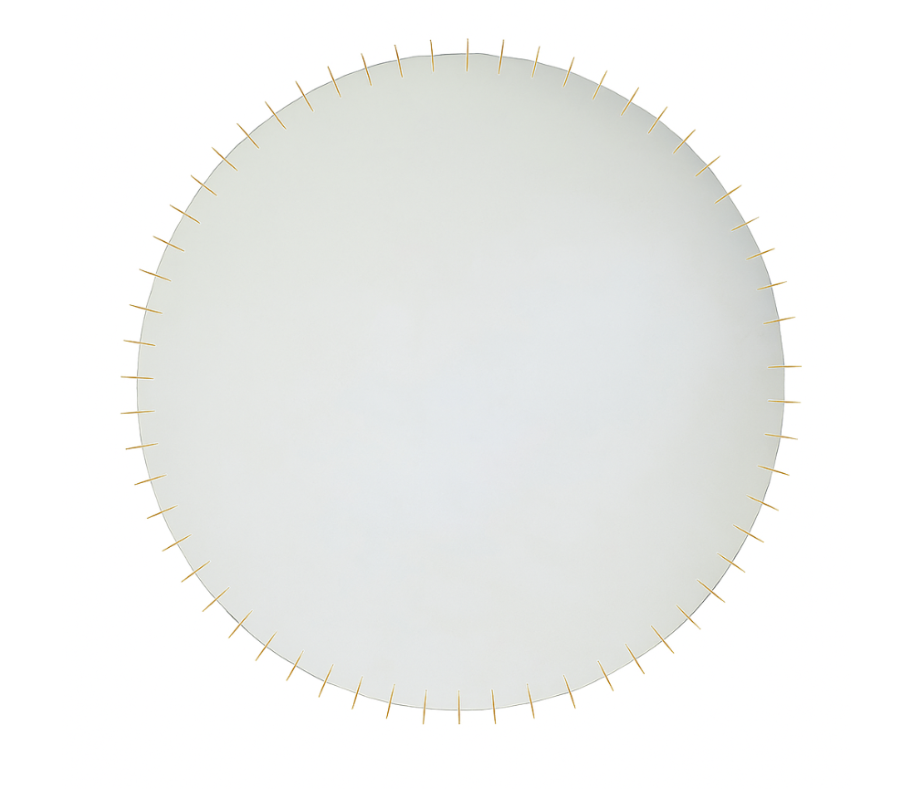 Miroir design rond gold doré Ray – vue en situation salon