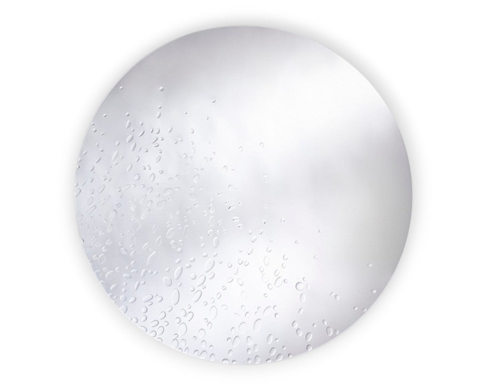 Miroir rond mural design moderne Matinal – vue de face – motif gouttes d’eau