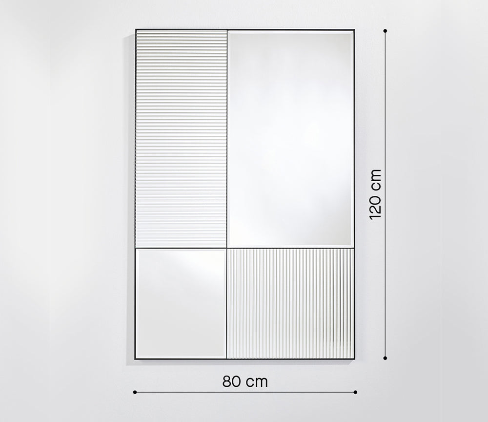 Miroir noir salon contemporain - Deknudt mirrors - Souffle d'Intérieur