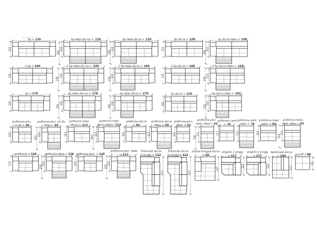 Canapé d’angle panoramique en cuir relax – Ariana