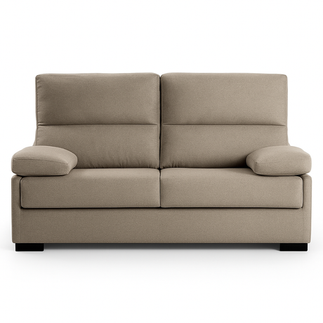 petit canapé convertible taupe vue de face