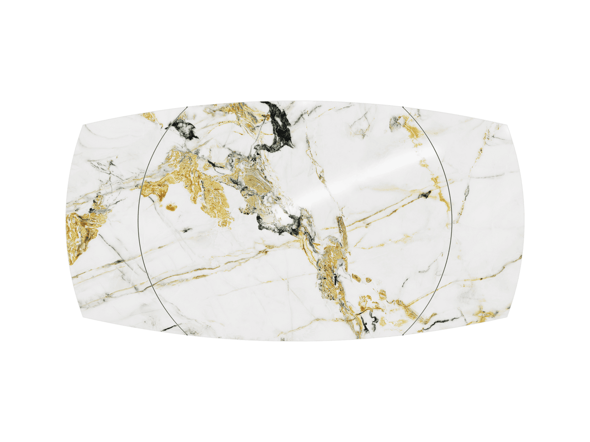 Table akante céramique extensible pieds métal noir - Souffle d'intérieur