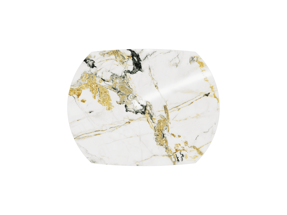 Table akante céramique extensible pieds métal noir - Souffle d'intérieur