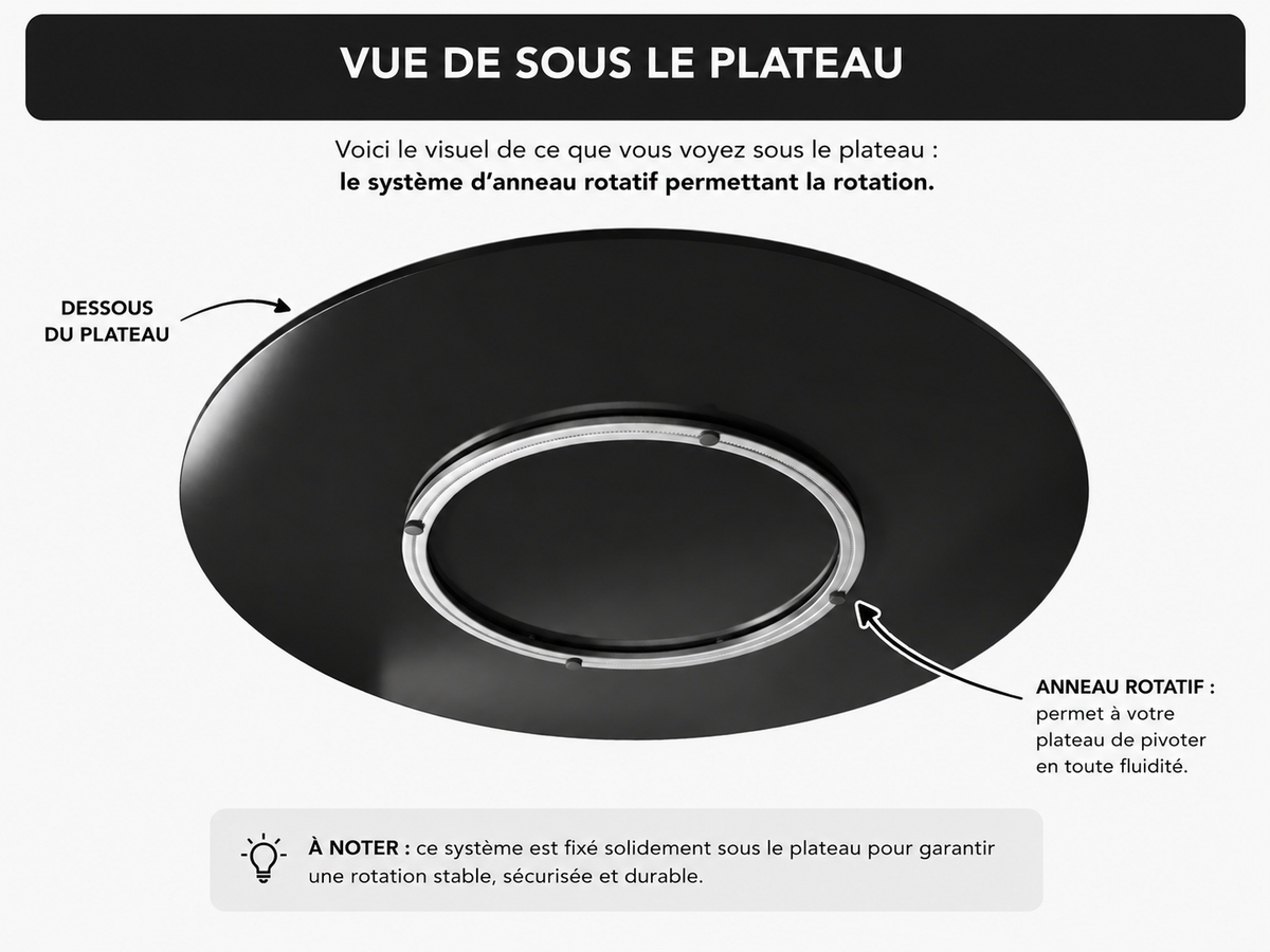 plateau tournant ceramique pour table - AKANTE LAZY